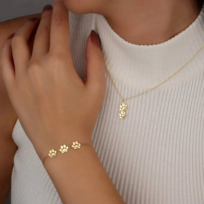 PawPrint Verstellbares Charm-Armband
