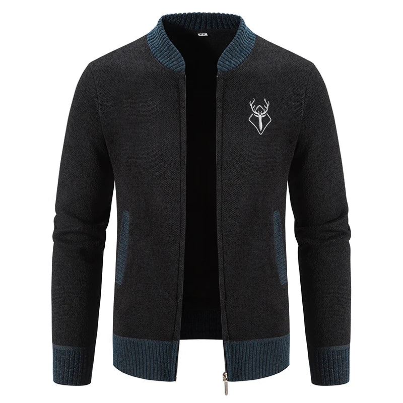 Ferrian – Strickjacke Mit Reißverschluss Und Taschen