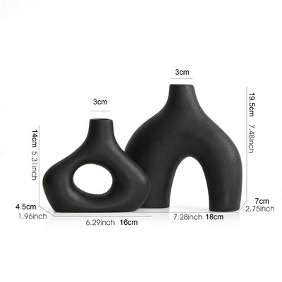 Orbiform Keramikvase – Modernes minimalistisches rundes Design