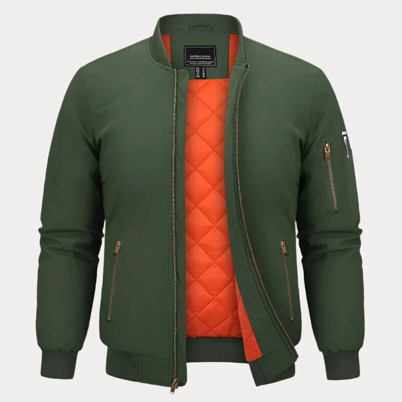 Herren gepolsterte Bomberjacke mit mehreren Taschen
