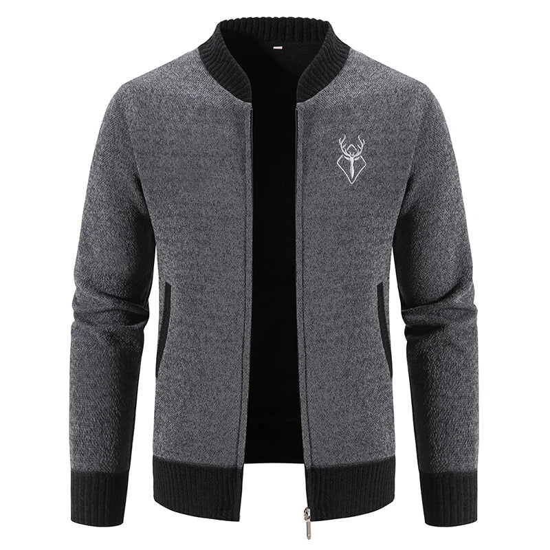 Ferrian – Strickjacke Mit Reißverschluss Und Taschen