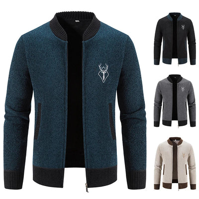 Ferrian – Strickjacke Mit Reißverschluss Und Taschen