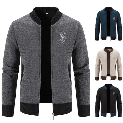 Ferrian – Strickjacke Mit Reißverschluss Und Taschen