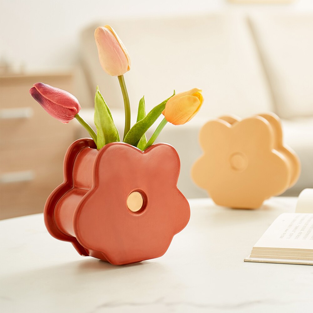 Nordic Bloom Vase – Lebendiges dekoratives Akzent