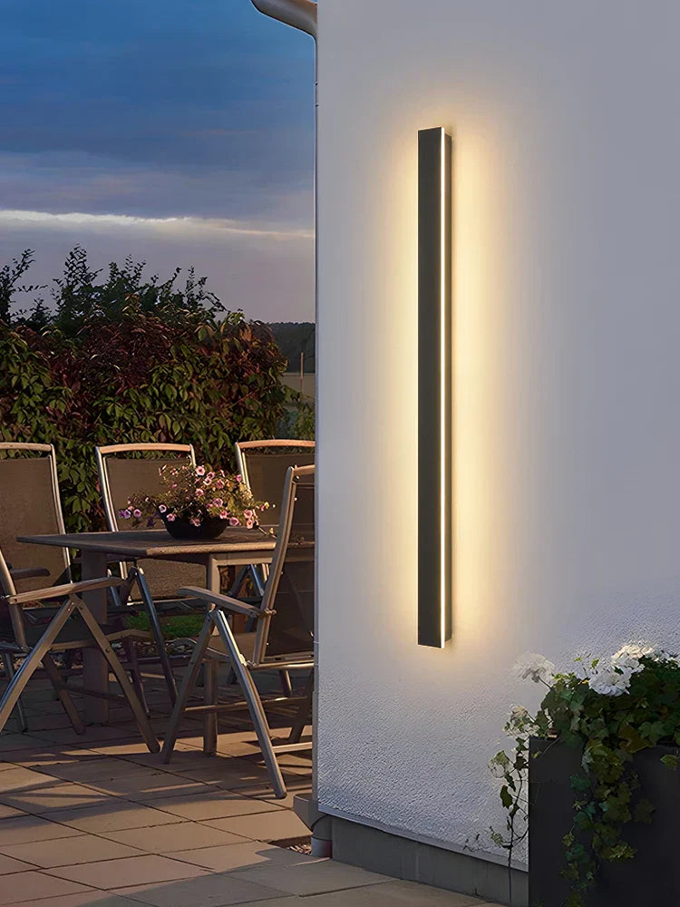 NeroEdge SleekLine Wasserdichte LED Wandleuchte – Moderne Außenlampe in Schwarz