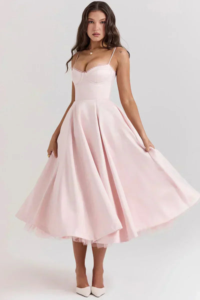 Minerva - Elegantes Spaghetti-Trägerkleid für kleine Prinzessinnen