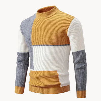 Enzo | Grafik-Blockmuster Strickpullover für Männer