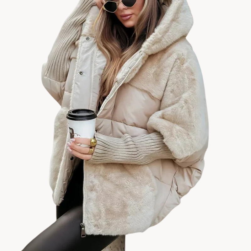 Valeria | Stilvolle gepolsterte Kunstfell-Damenjacke