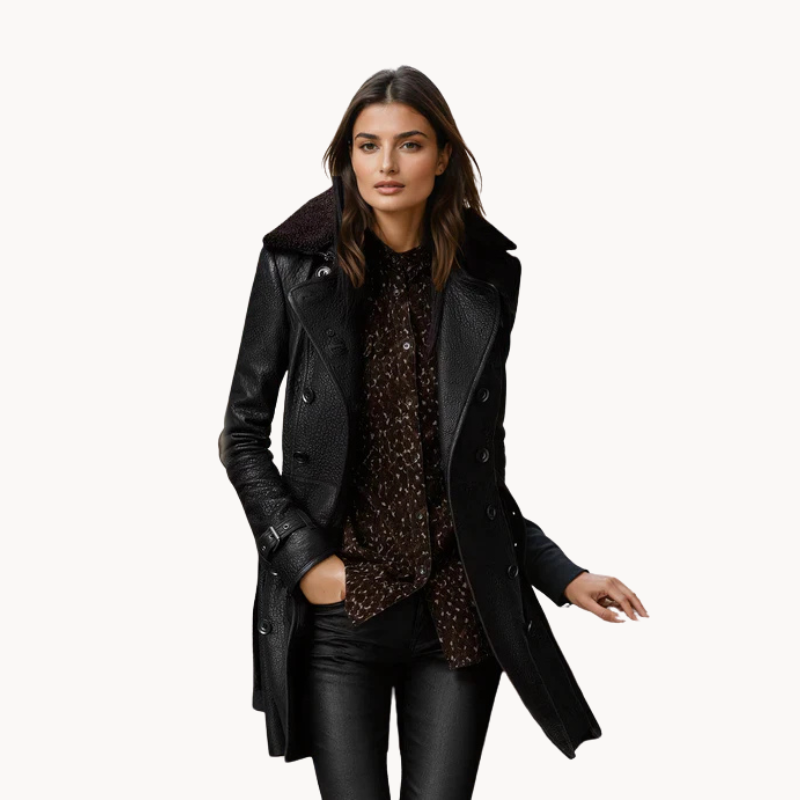 Davina | Eleganter Luxuriöser Trench Damenmantel