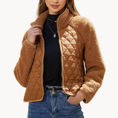 Flore | Gemütliche Plüsch-Jacke mit Reißverschluss für Frauen