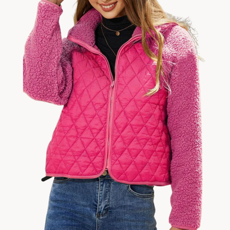 Flore | Gemütliche Plüsch-Jacke mit Reißverschluss für Frauen