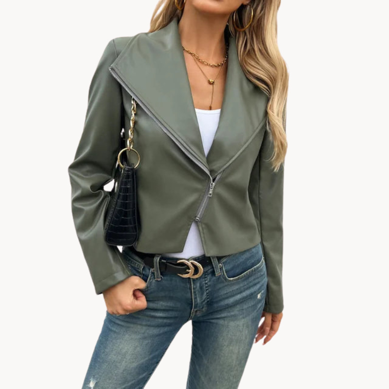 Teodora | Elegante olivgrüne Damenjacke