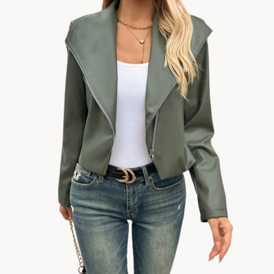 Teodora | Elegante olivgrüne Damenjacke