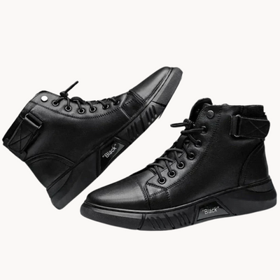Walter | Stilvolle warme schwarze Herrenstiefel