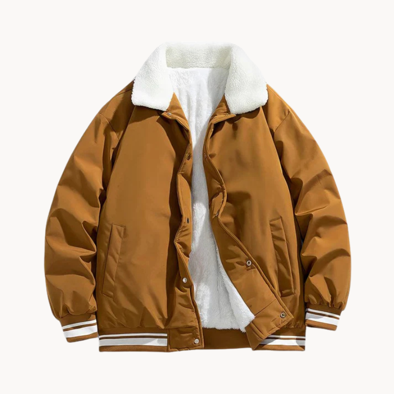 Kiril | Robuste warme Winterjacke für Herren mit Sherpa-Kragen