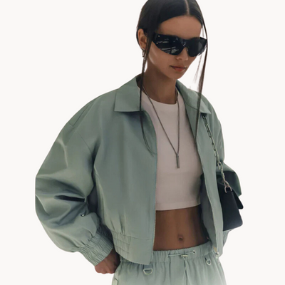 Charlotte | Fresh Trendy Mint Kurze Damenjacke