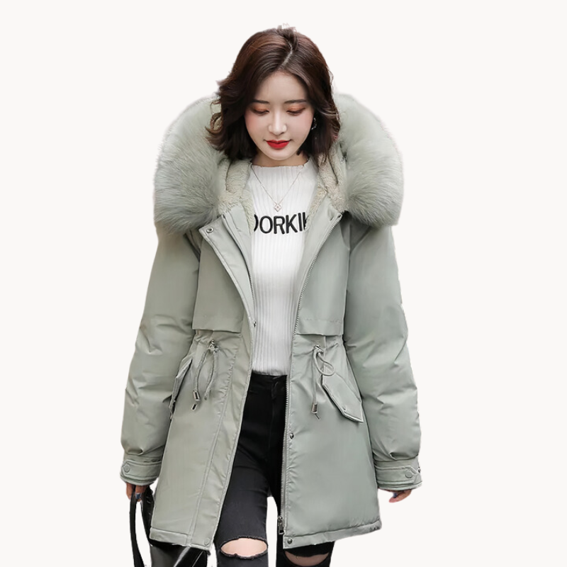 Sophia | Eleganter Pelzkragen Stilvoller Parka Damenjacke