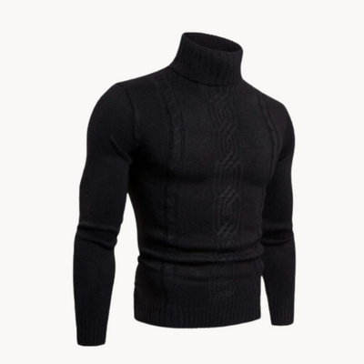 Quintus | Zeitloser Rollkragenpullover mit Zopfmuster für Herren