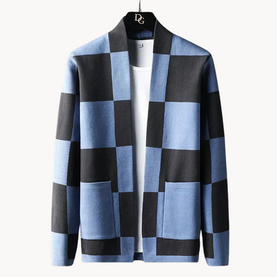 Tomasz | Stilvolle karierte Strickjacke für Männer
