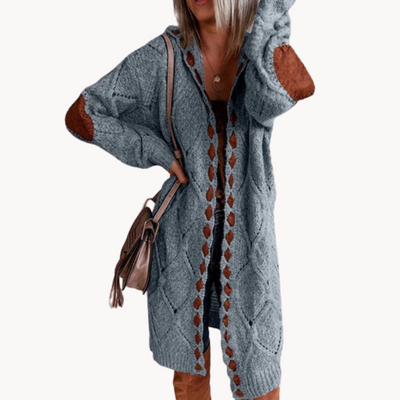Tereza | Modischer Cardigan mit Kapuze für Frauen
