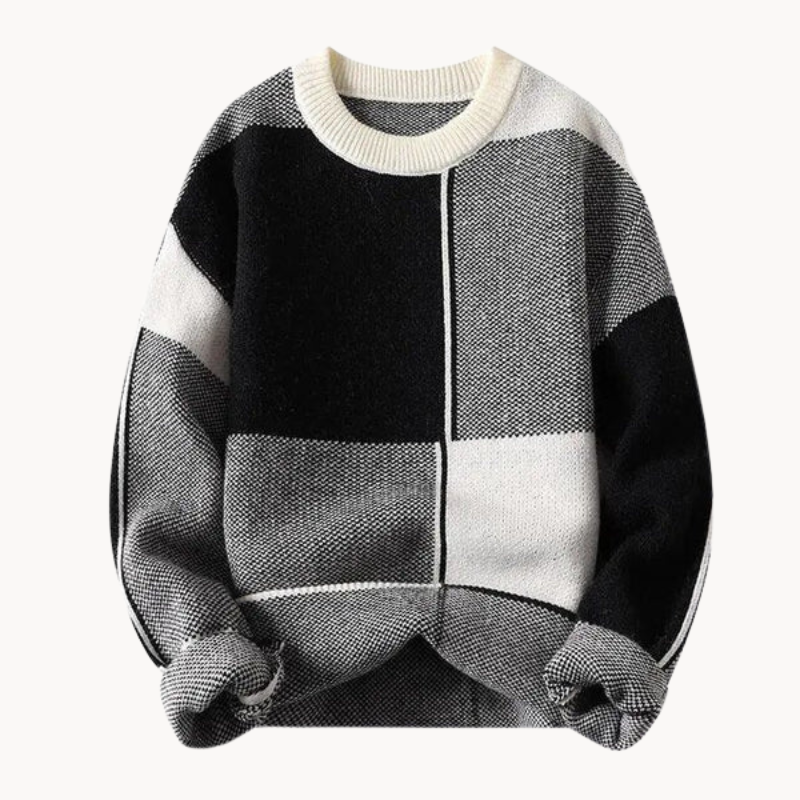 Oleg | Trendy Patterned Comfort Herrenpullover