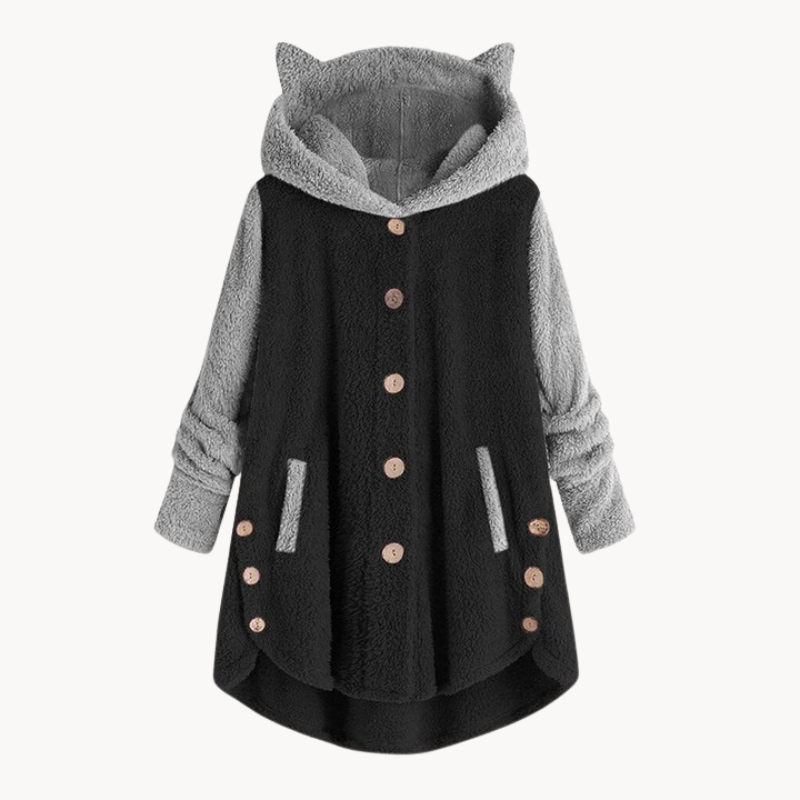 Viola | Verspielte Katzenohren Design Damen Fleece Pullover