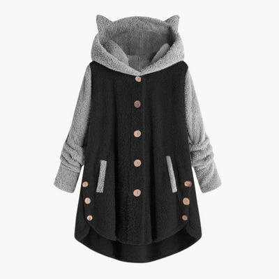 Viola | Verspielte Katzenohren Design Damen Fleece Pullover