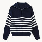 Marineblau gestreift