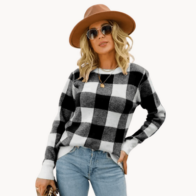 Pascale | Zeitlos Karierter Damenpullover