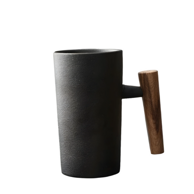 StillSip – Japanisch-inspirierter erdohfarbener Becher mit handgefertigtem Look