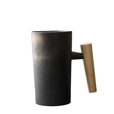 StillSip – Japanisch-inspirierter erdohfarbener Becher mit handgefertigtem Look