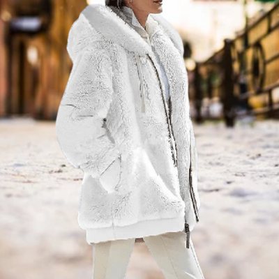 Plüsch-Winter-Kapuzenpullover für Frauen