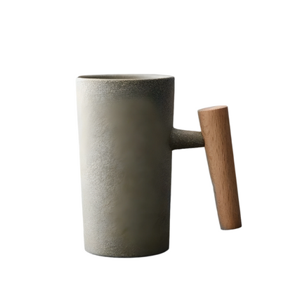 StillSip – Japanisch-inspirierter erdohfarbener Becher mit handgefertigtem Look