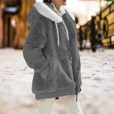 Plüsch-Winter-Kapuzenpullover für Frauen
