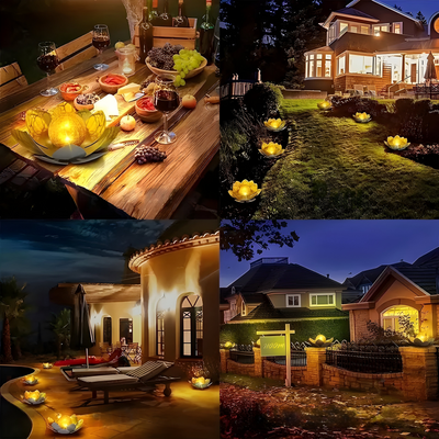 LumiPetal – Solarbetriebene Lotusblumen-Gartenlampe mit weicher Umgebungsbeleuchtung