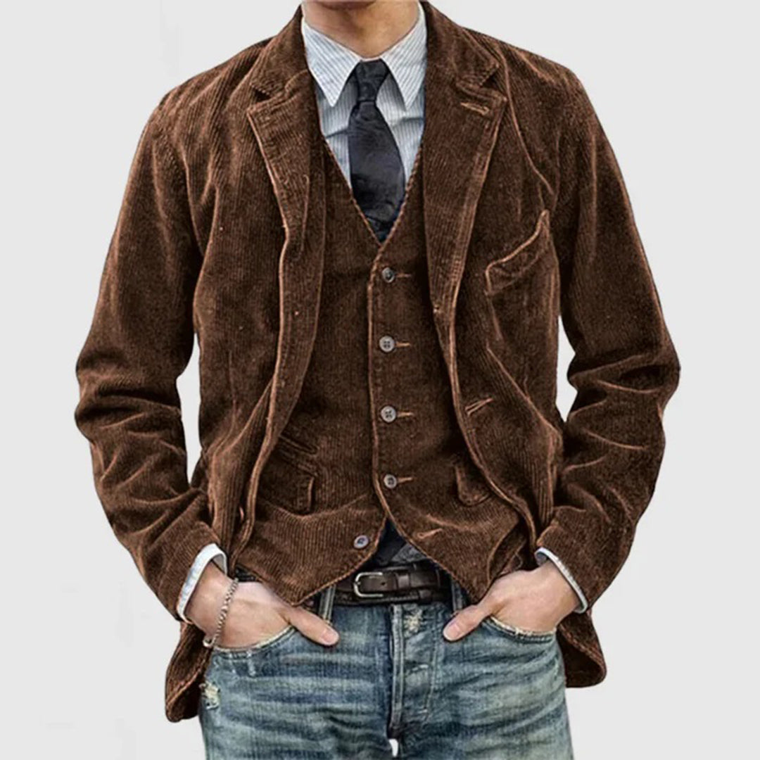 Herren Weste und Jacke Set