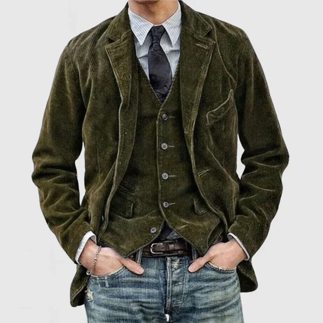 Herren Weste und Jacke Set