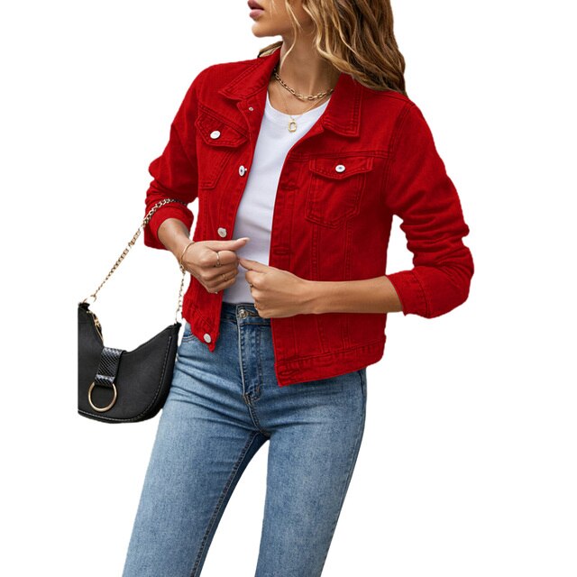 Antonina | Lässige Jacke im Denim-Look für Frauen