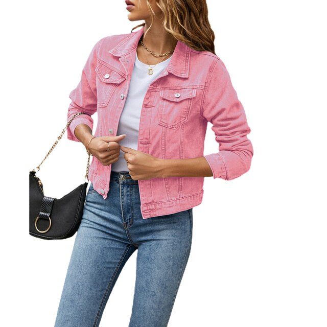 Antonina | Lässige Jacke im Denim-Look für Frauen
