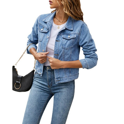 Antonina | Lässige Jacke im Denim-Look für Frauen