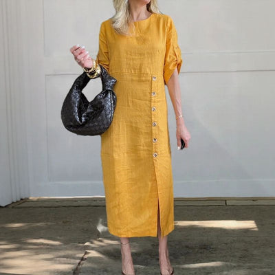 ELEANOR - KLEID AUS LEINEN UND BAUMWOLLE