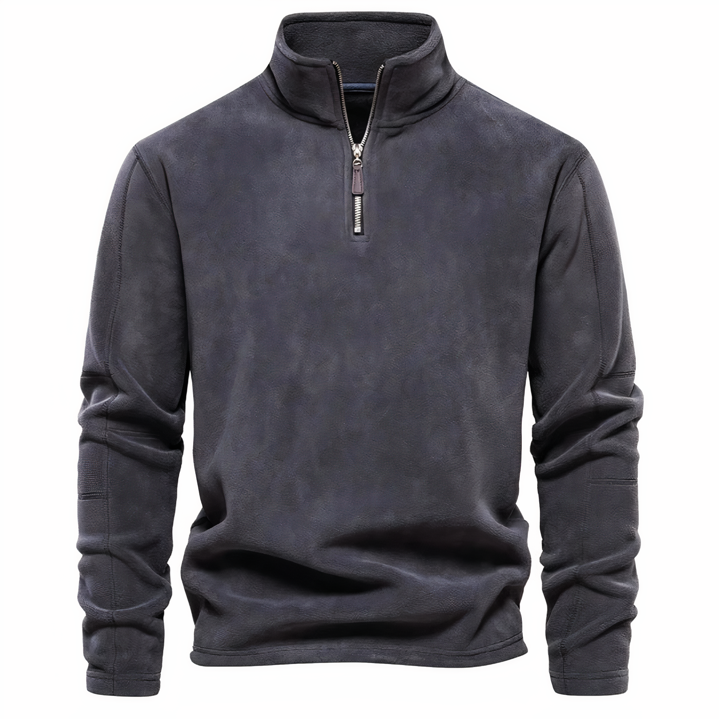 Xavier | Kragen Reißverschluss Fleecepullover