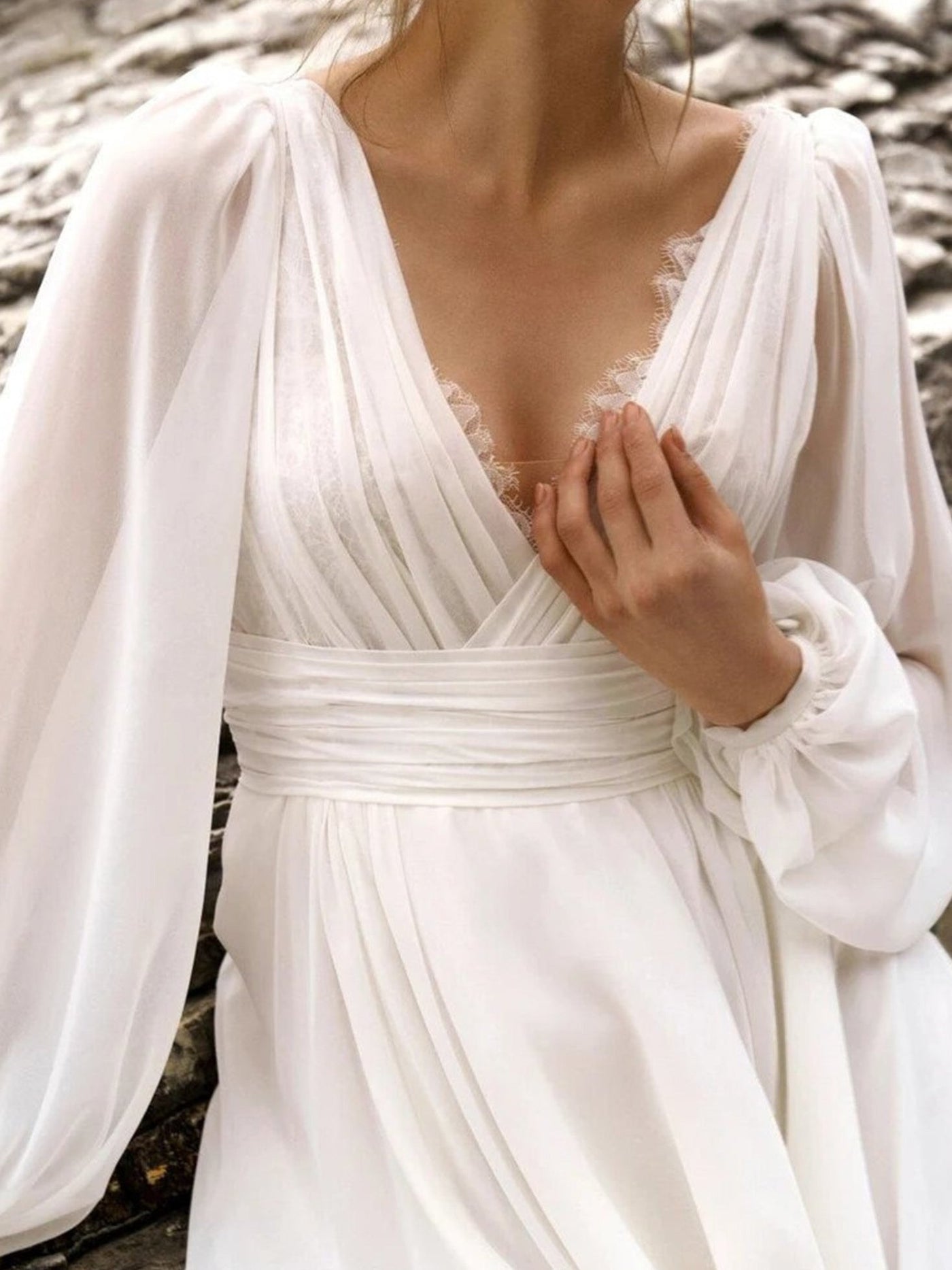 Zaira | Boho Langen Ärmeln Maxikleid