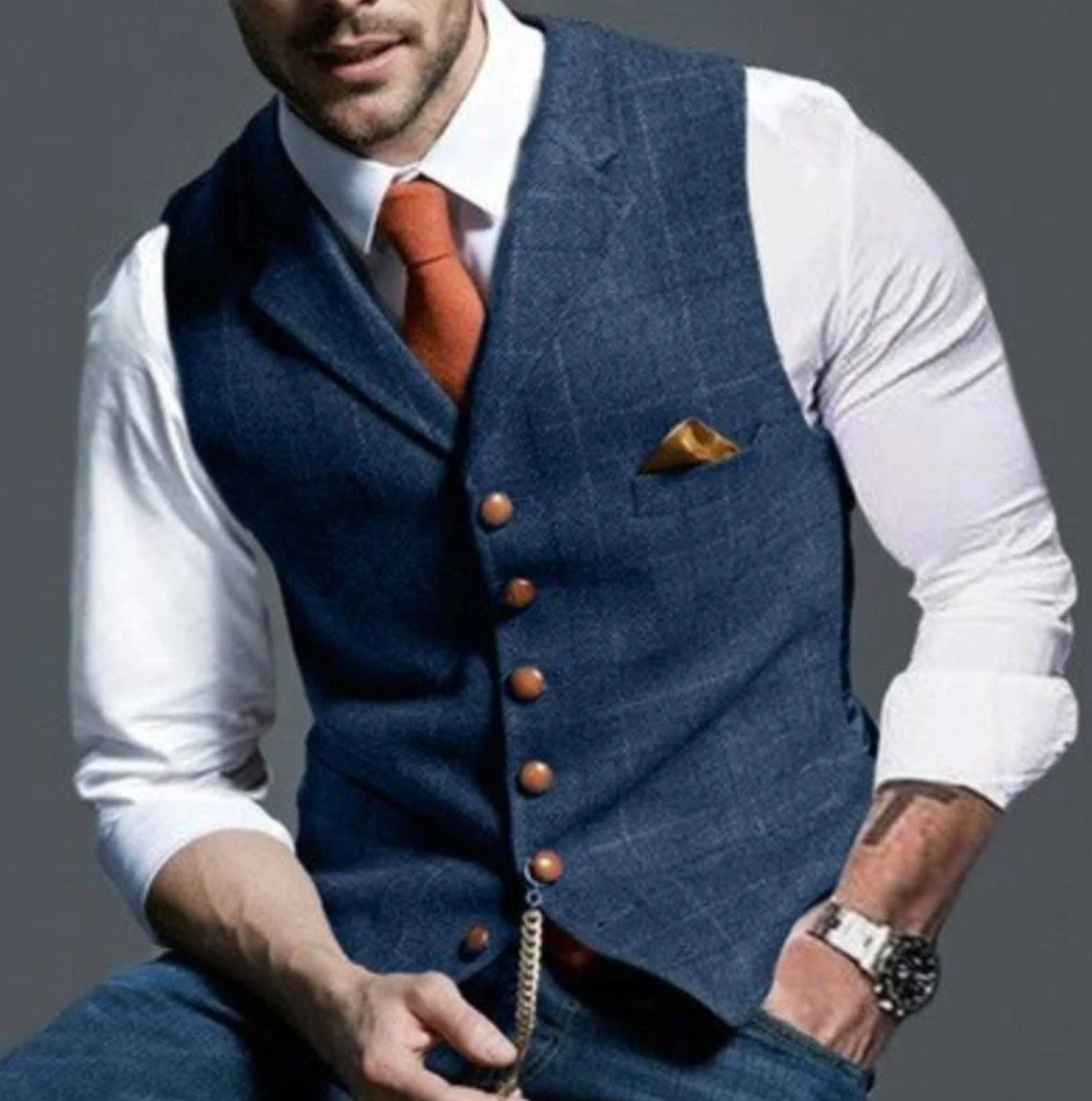 Gary | Klassisch Elegante Karo Herrenweste