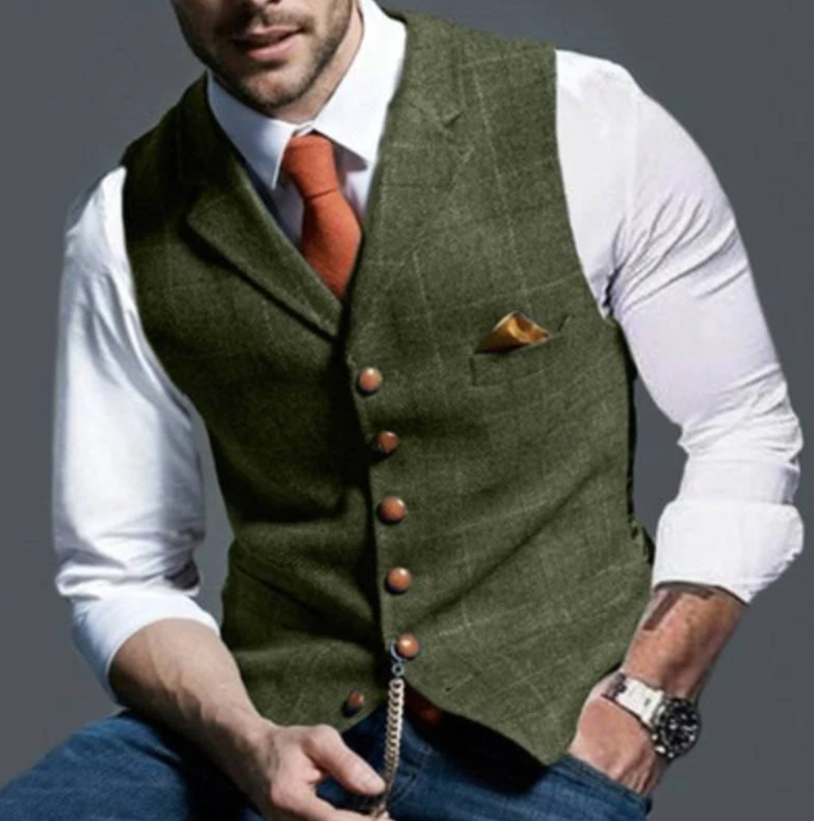Gary | Klassisch Elegante Karo Herrenweste