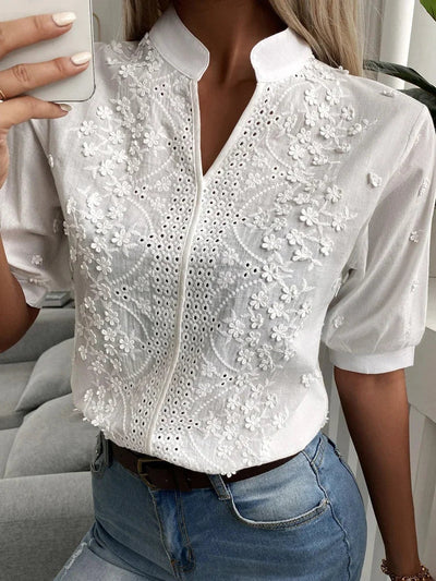 Andrea™ | Schicke Bluse mit V-Ausschnitt