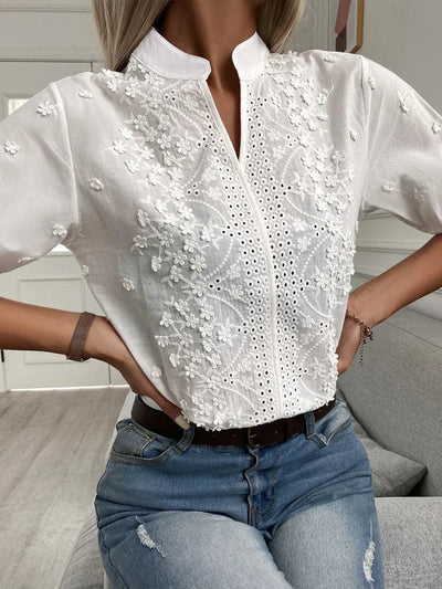 Andrea™ | Schicke Bluse mit V-Ausschnitt