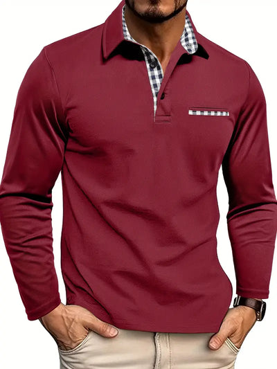 Elyo -Poloshirt mit langen Ärmeln