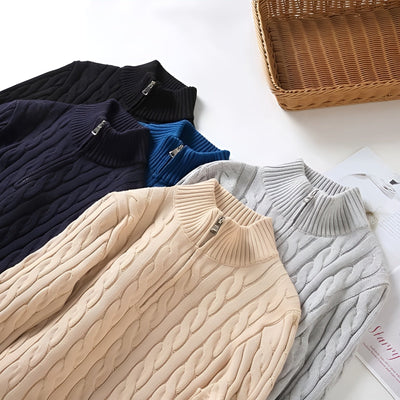Felix - Baumwollpullover mit Reißverschluss