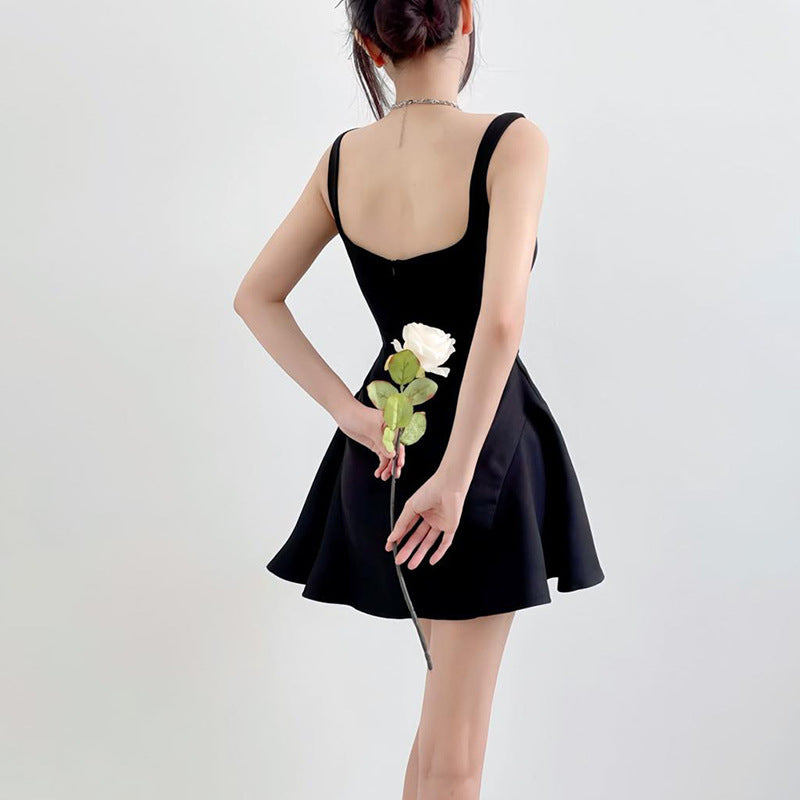 Charina - Ausgestelltes Minikleid schwarz